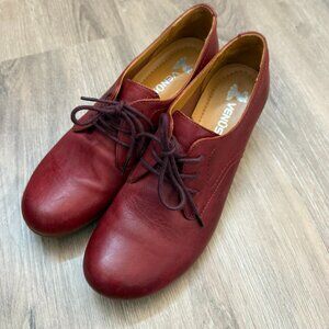 Venus leather oxblood burgundy oxford shoes 39